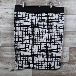 Jones Studio* Women's Half Zipper‎ BOHO Straight Midi Skirt~ Size 16